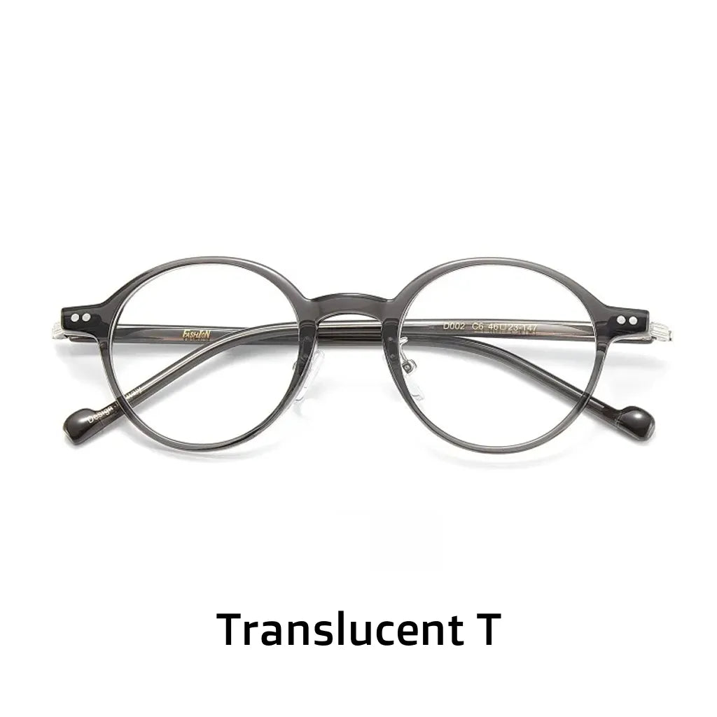 TR90 Ultra Light Retro Round Eyeglass Frame - Optical Prescription Ready