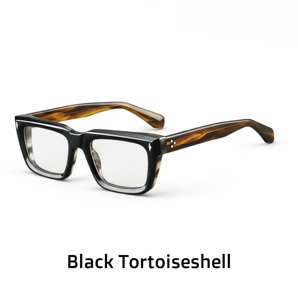 Retro Square Acetate Eyeglass Frames - Unisex Optical Prescription Glasses A8607