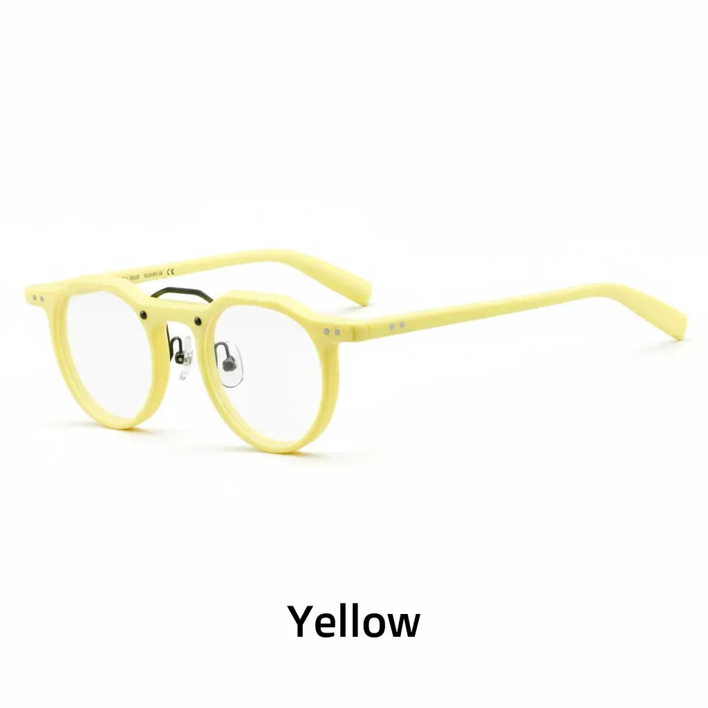 Retro Acetate Eyeglass Frame - Anti Blue Light Optical Prescription Glasses Model 5805