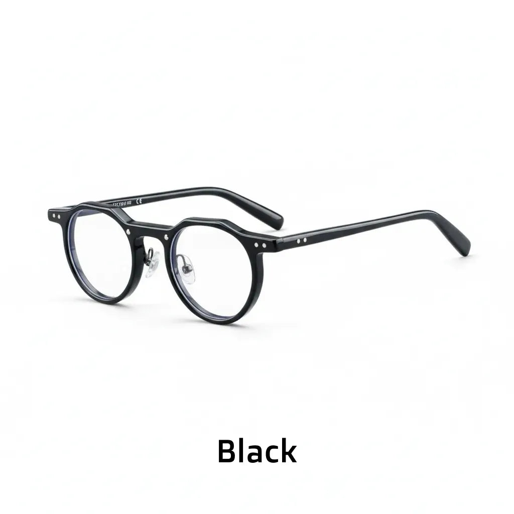 Retro Acetate Eyeglass Frame - Anti Blue Light Optical Prescription Glasses Model 5805