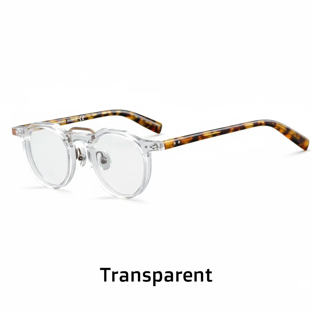 Retro Acetate Eyeglass Frame - Anti Blue Light Optical Prescription Glasses Model 5805