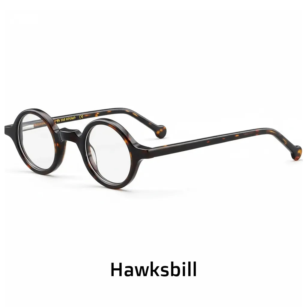 Retro Round Eyeglass Frame with Spring Hinges - Model 5802