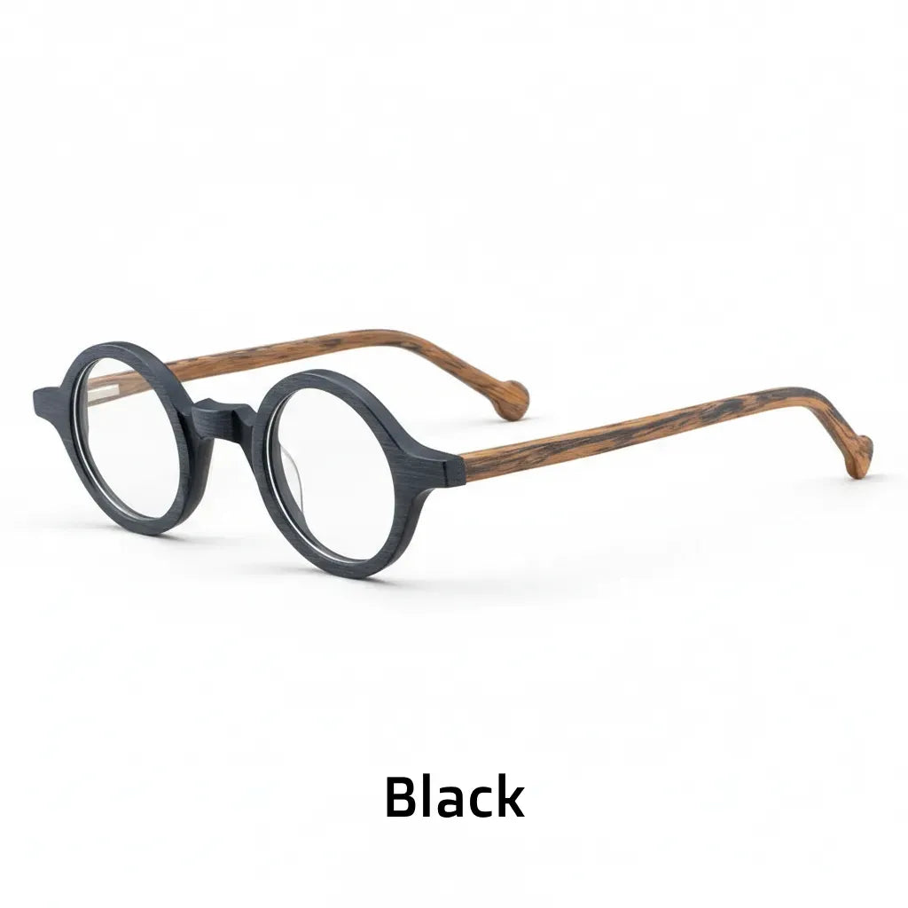 Retro Round Eyeglass Frame with Spring Hinges - Model 5802