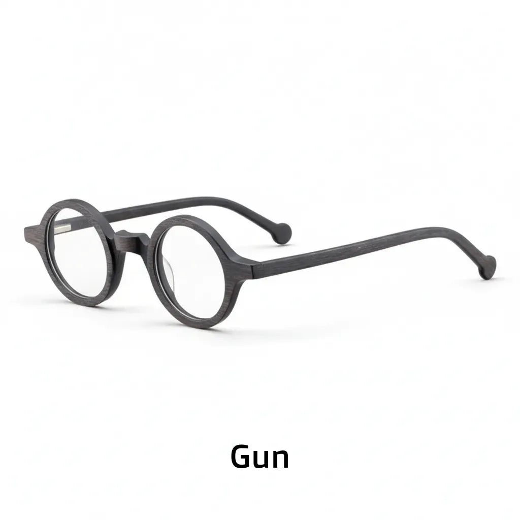 Retro Round Eyeglass Frame with Spring Hinges - Model 5802
