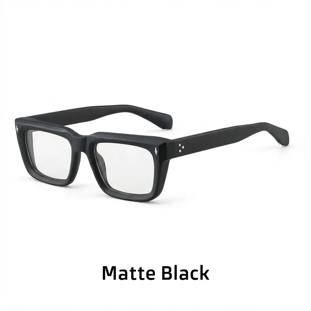 Retro Square Acetate Eyeglass Frames - Unisex Optical Prescription Glasses A8607