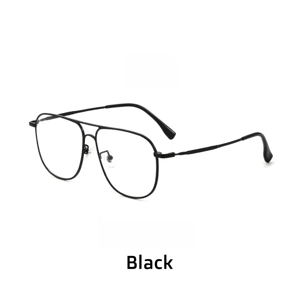 Ultra-Light Titanium Double-Beam Optical Glasses Frame with Anti-Blue Light