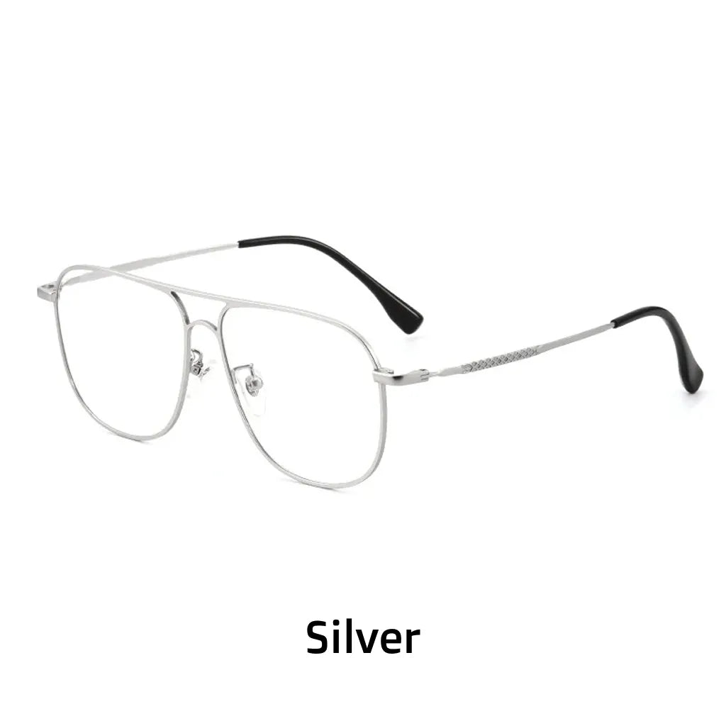 Ultra-Light Titanium Double-Beam Optical Glasses Frame with Anti-Blue Light