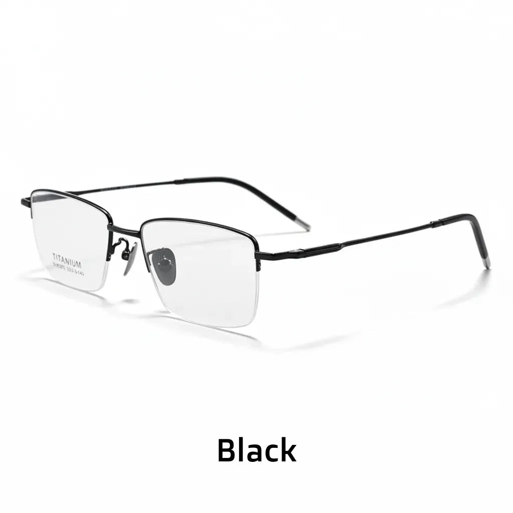 Ultra Light 8g Titanium Half-Frame Eyeglasses - Optical Prescription Frames