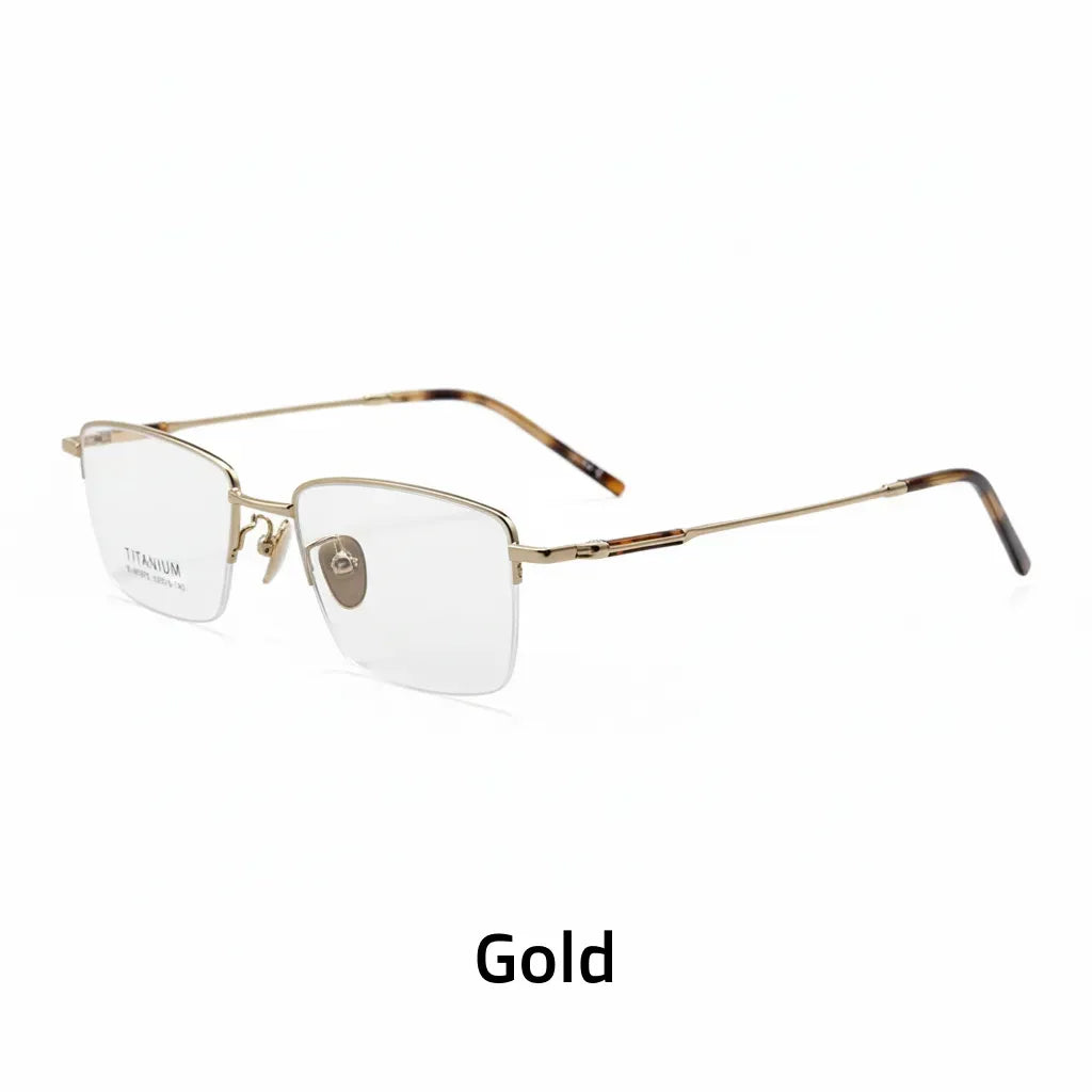 Ultra Light 8g Titanium Half-Frame Eyeglasses - Optical Prescription Frames