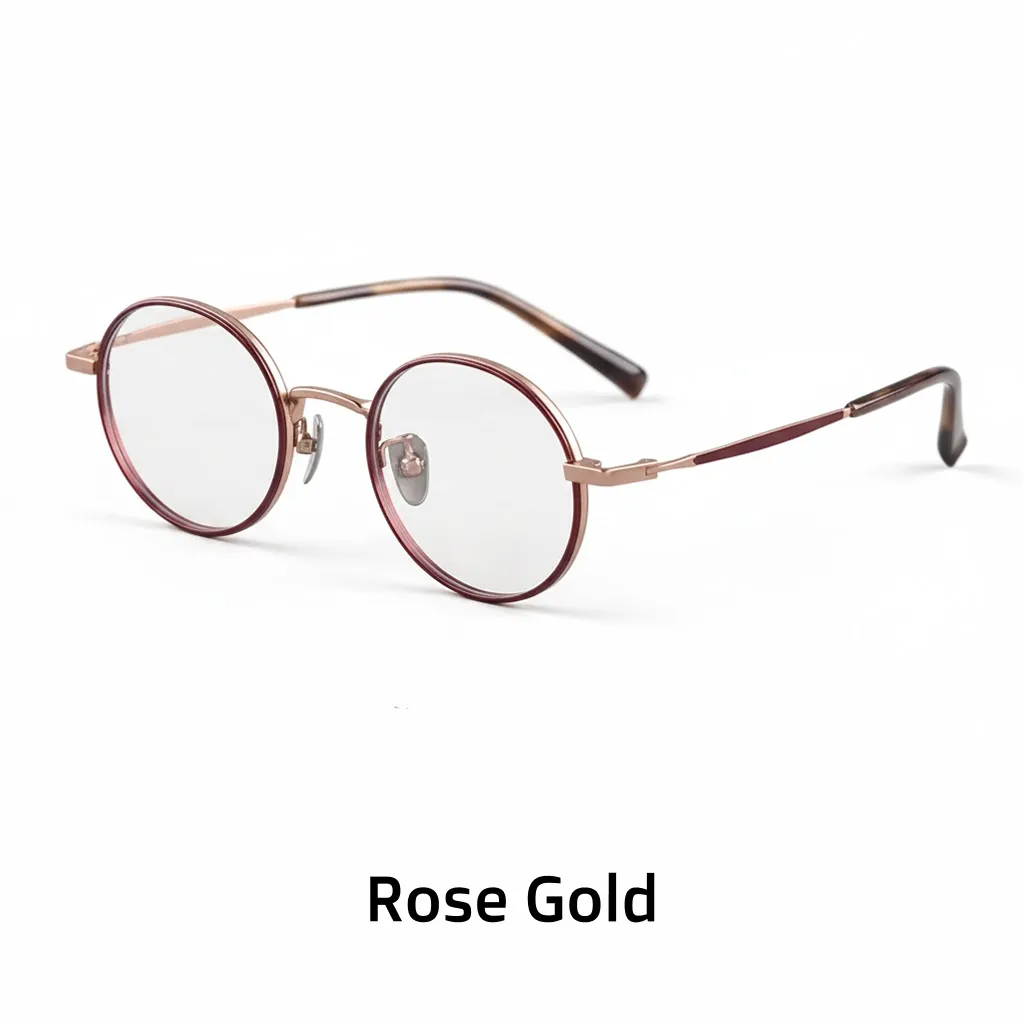 Gafas de Prescripción de Ovalo de titanio ultraligero - Retro Frames Unisex