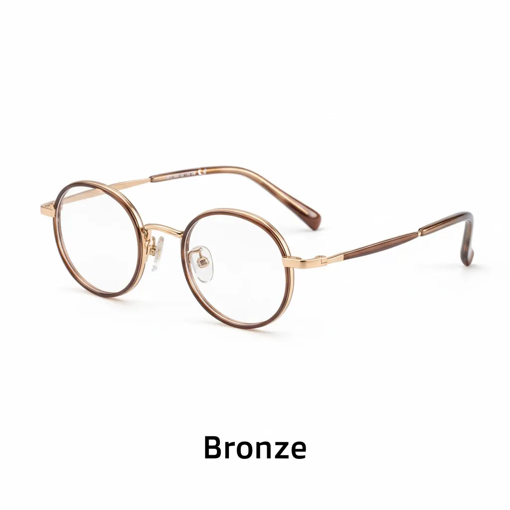 Gafas de Prescripción de Ovalo de titanio ultraligero - Retro Frames Unisex