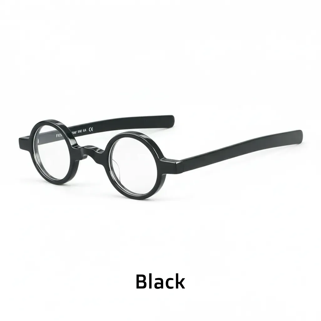 Round Acetate Eyeglass Frames - Unisex Retro Optical Prescription Glasses