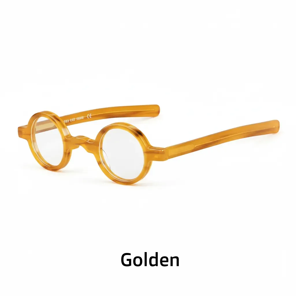 Round Acetate Eyeglass Frames - Unisex Retro Optical Prescription Glasses