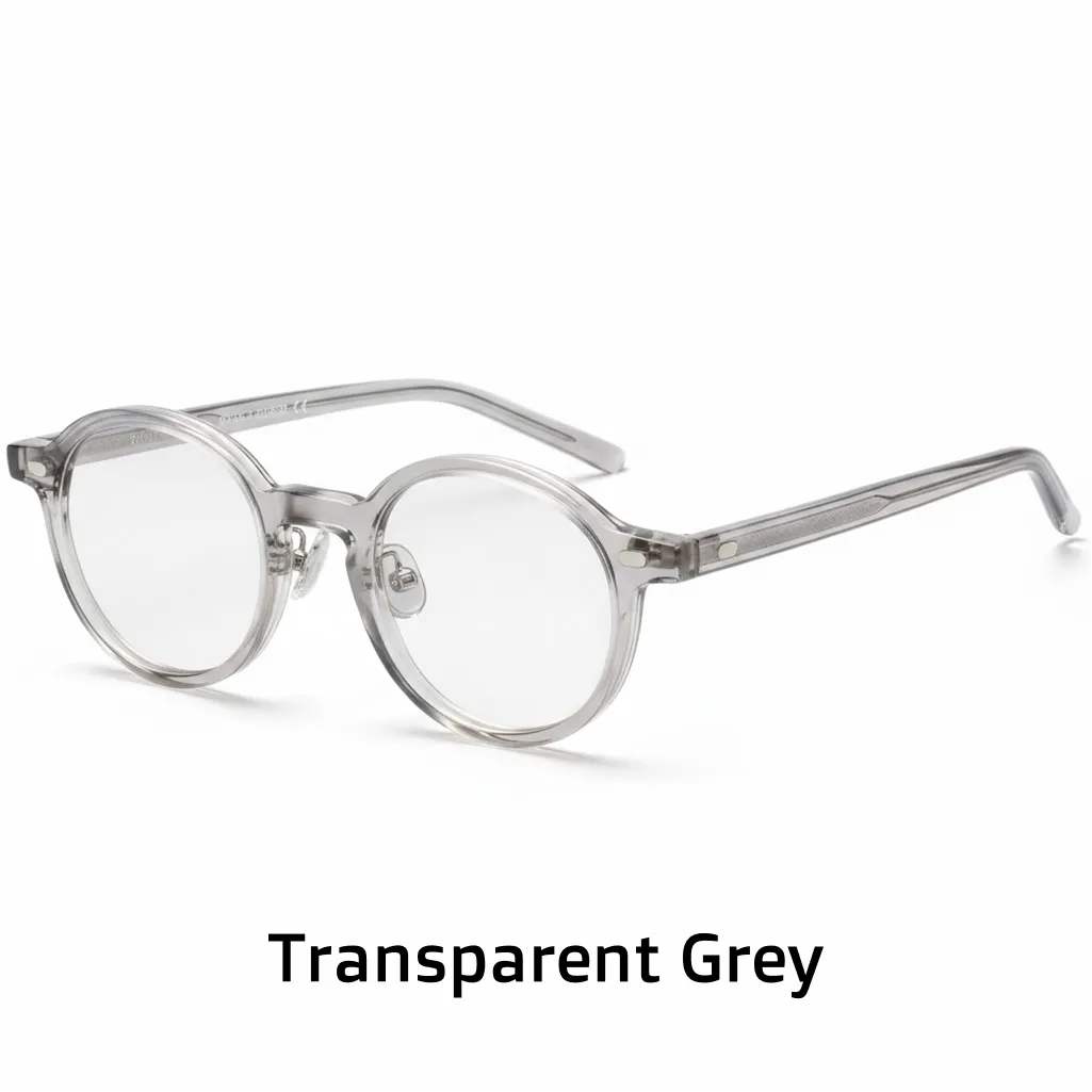 Anti-Blue Light Round Eyeglasses Frame - Handmade Optical Prescription