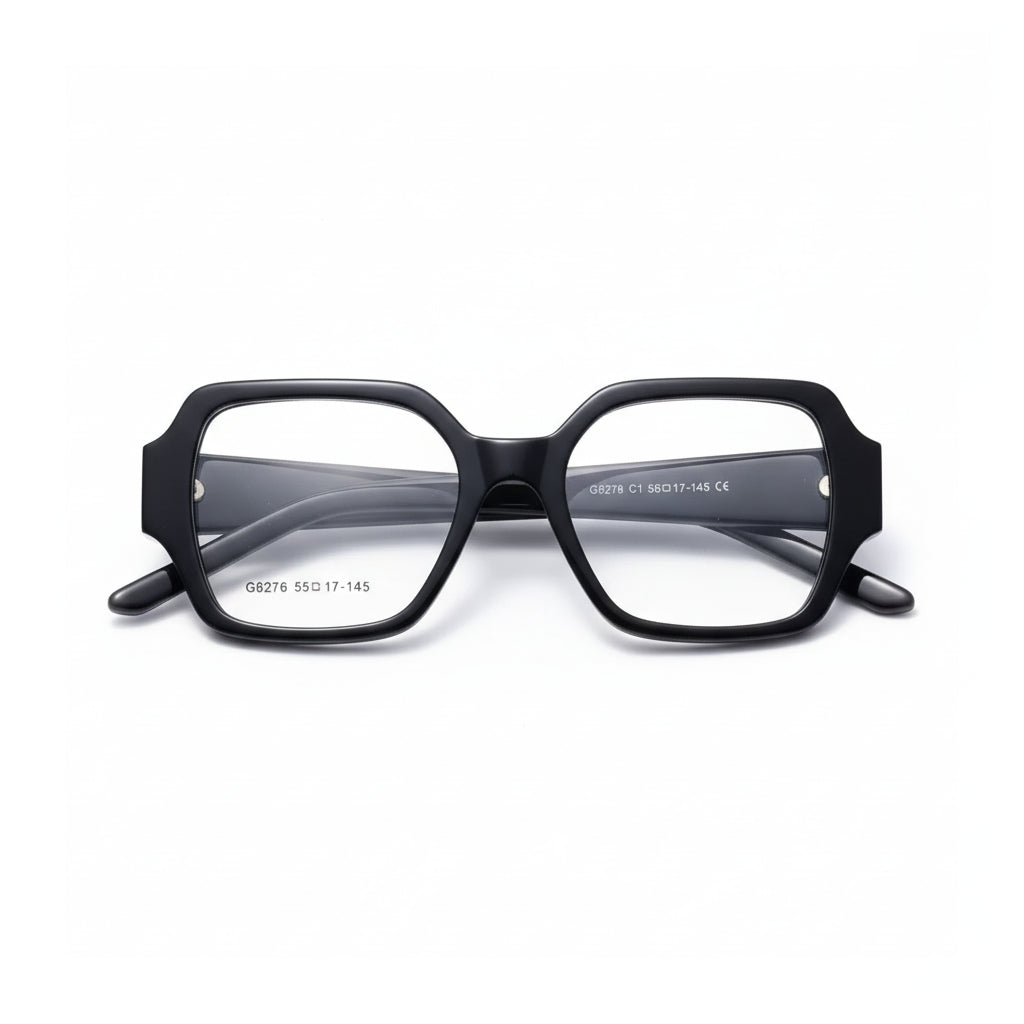 Retro Polygonal Optical Glasses Frame - Large Unisex Eyewear