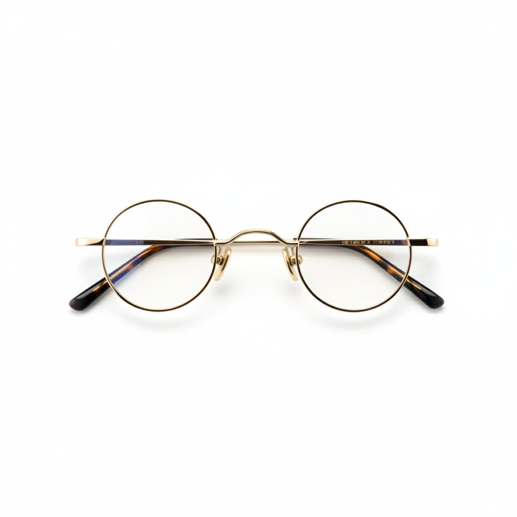 Pure Titanium Round Eyeglasses Frame - Anti-Blue Light Optical