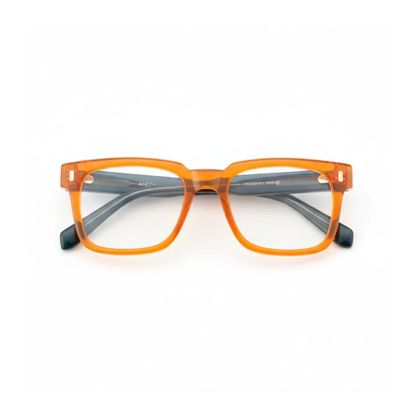 Retro Square Acetate Glasses Frame - Anti-Blue Light Optical Prescription Eyewear