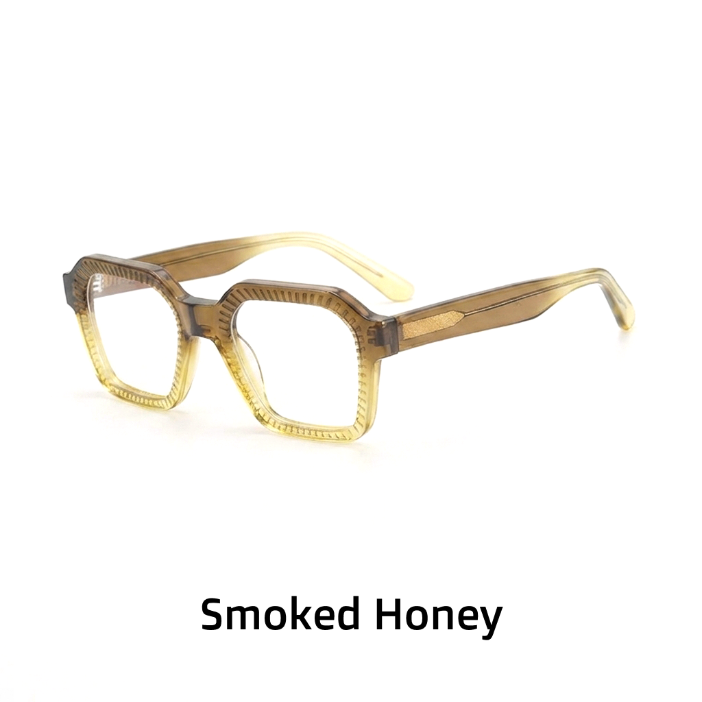 Optische Brillengestelle aus quadratischem Acetat im Retro-Stil