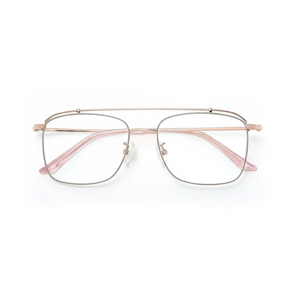 Titanium Square Glasses Frame - Anti Blue Light Optical Prescription