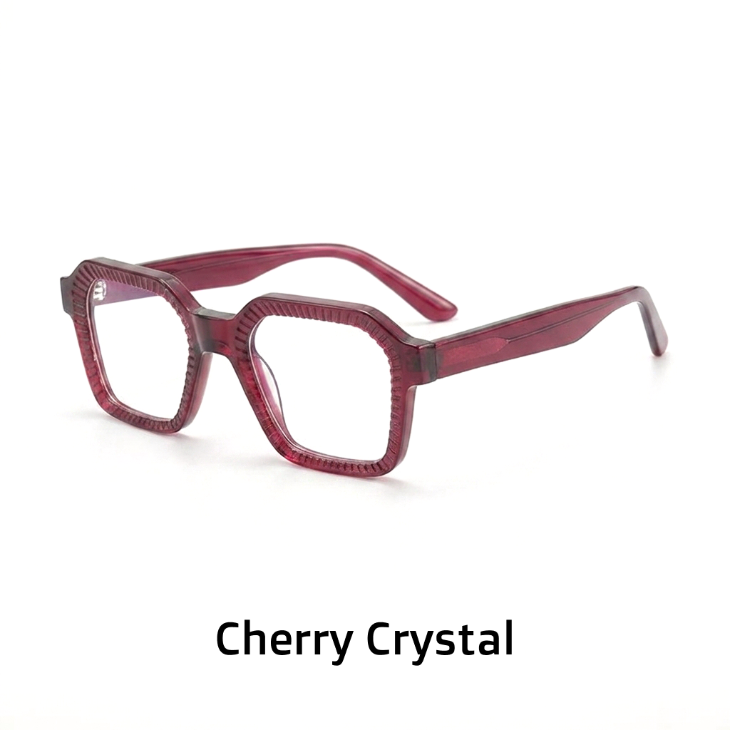 Optische Brillengestelle aus quadratischem Acetat im Retro-Stil