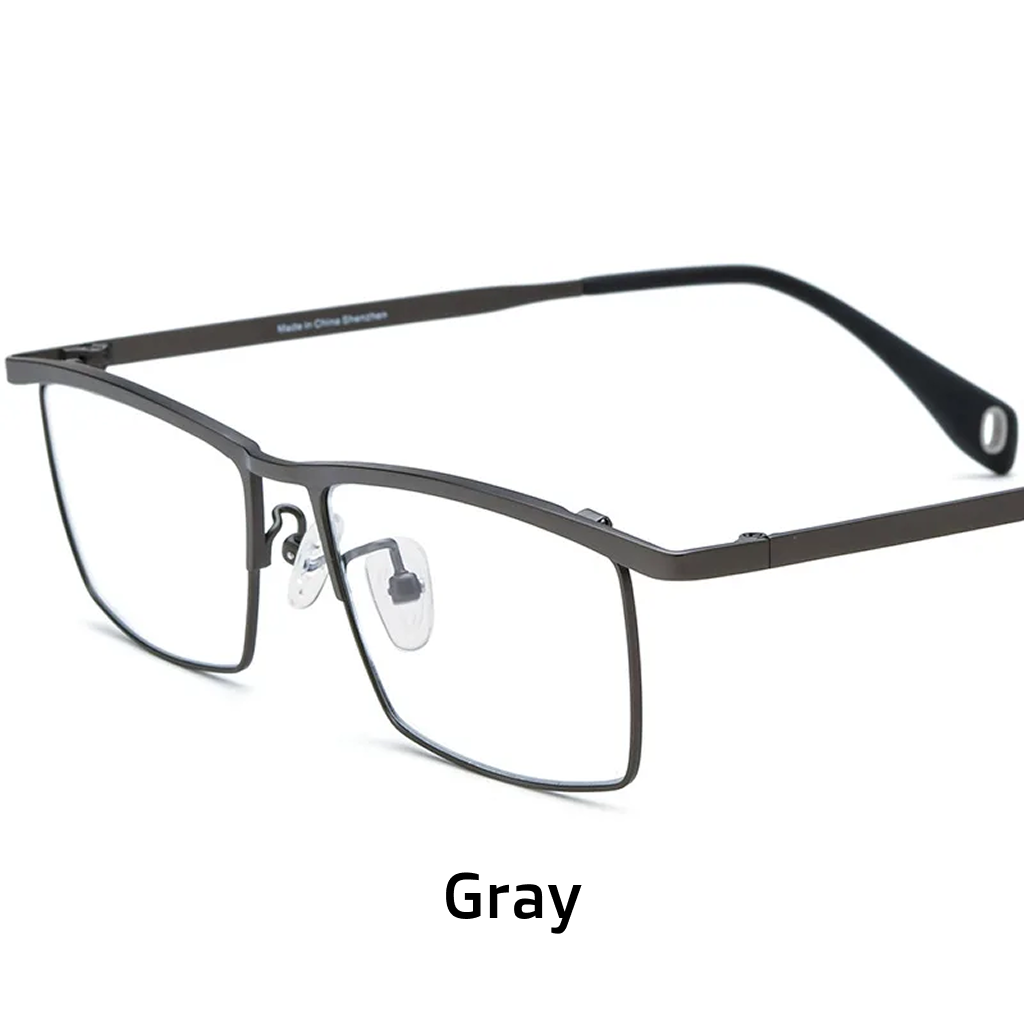 Titanium Square Optical Frames – Unisex Lightweight Prescription Eyeglasses