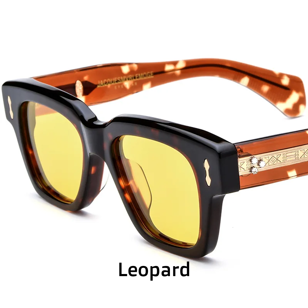 Rectangle Polarized Sunglasses – UV400 Acetate Frame