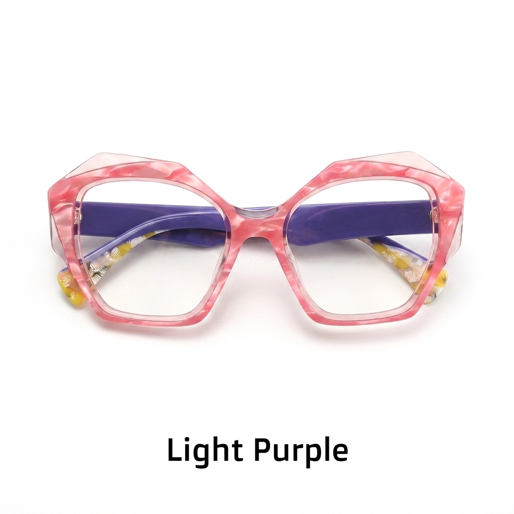 Acetate Large Cat Eye Optical Glasses Frame – Bold Niche Literary Unisex
