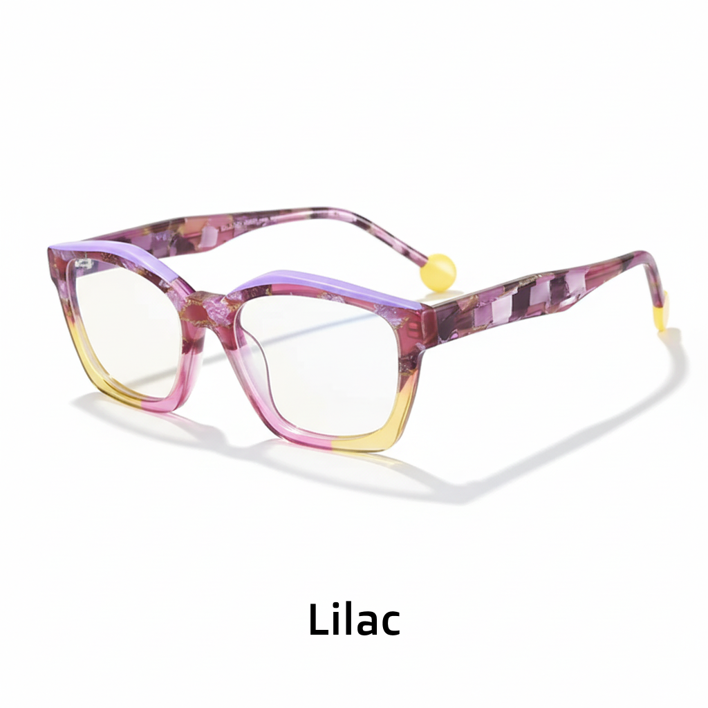 Frames de Ojo Óptico Retro Acetato – Cambio de Color Unisex