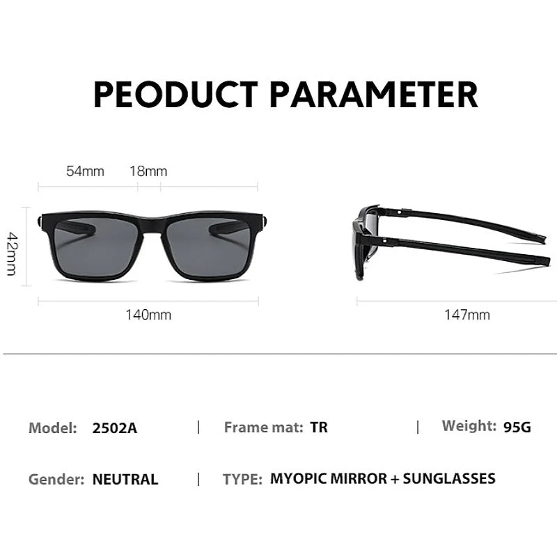 5-in-1 Polarized Sports Sunglasses Set - Ultra-Light Telescopic Legs