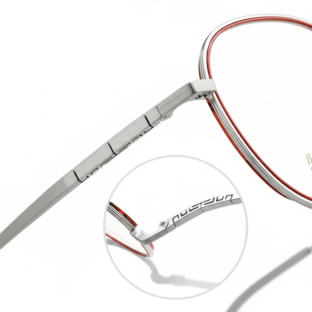 Retro Double Circle Titanium Eyeglass Frame - Unisex Optical Glasses