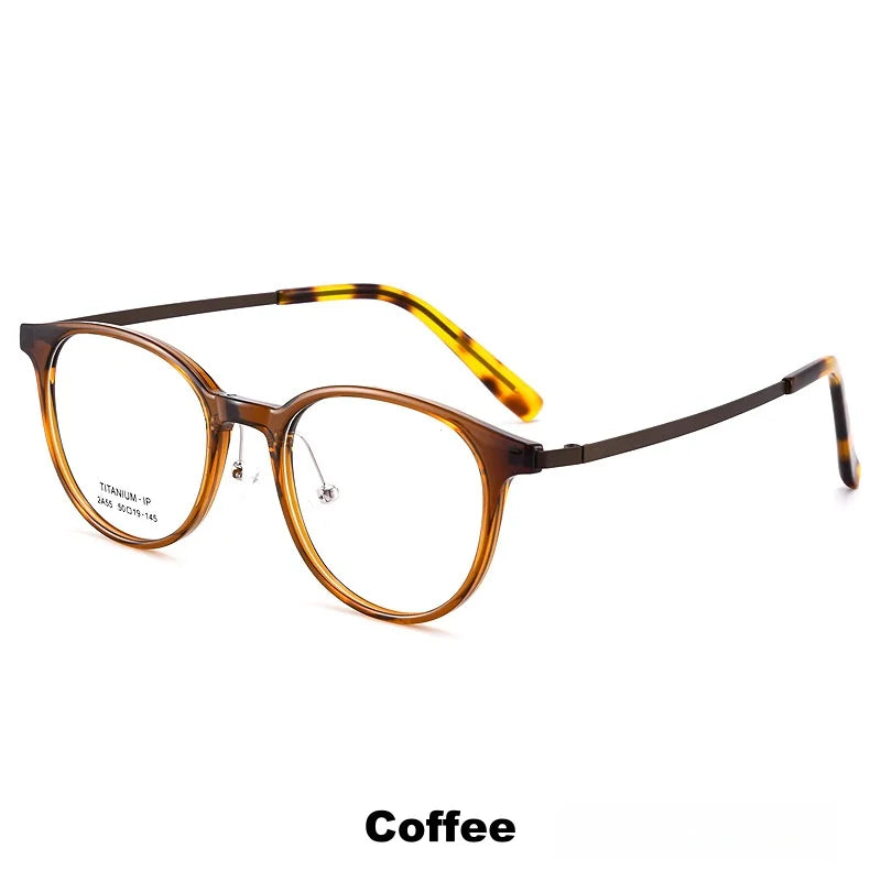 Ultra Light Titanium Cat Eye Eyeglass Frame - Anti Blue Light Optical Prescription Glasses