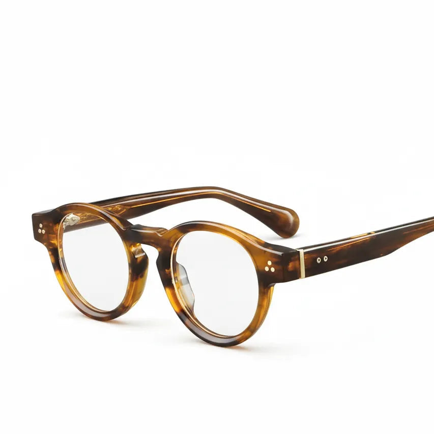 Retro Round Acetate Optical Frames - Prescription Eyeglasses