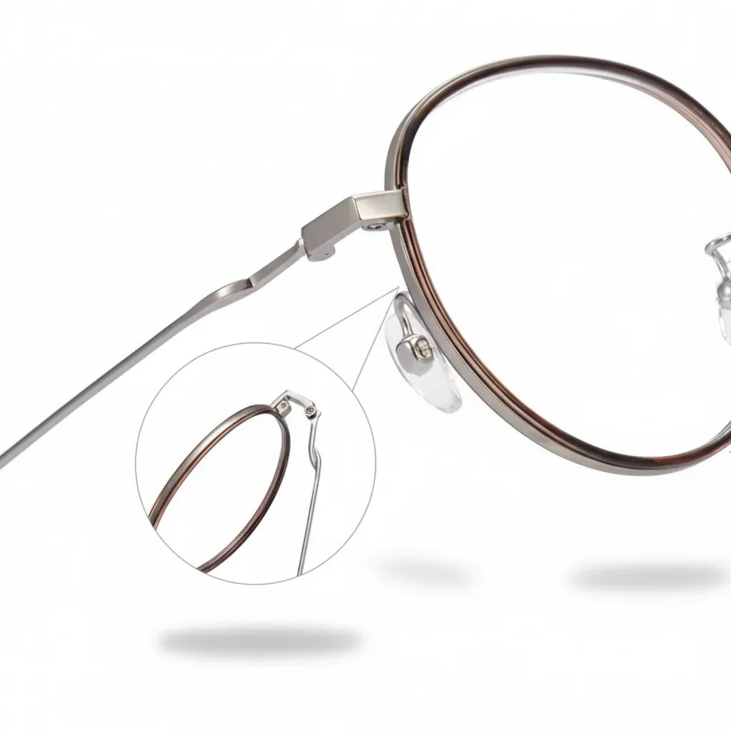 Anti Blue Light Glasses - TR90 Alloy Round Frame Optical Eyewear