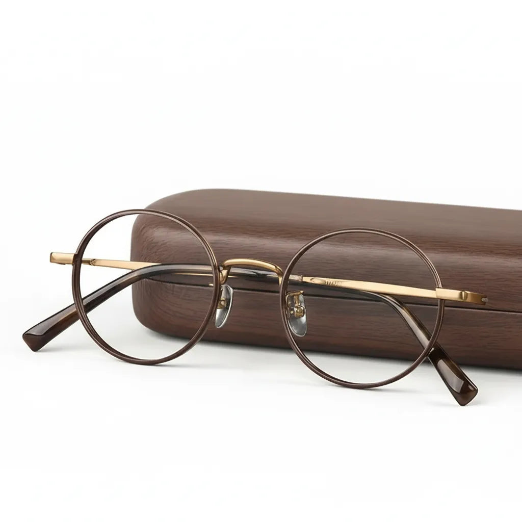 Gafas de Prescripción de Ovalo de titanio ultraligero - Retro Frames Unisex