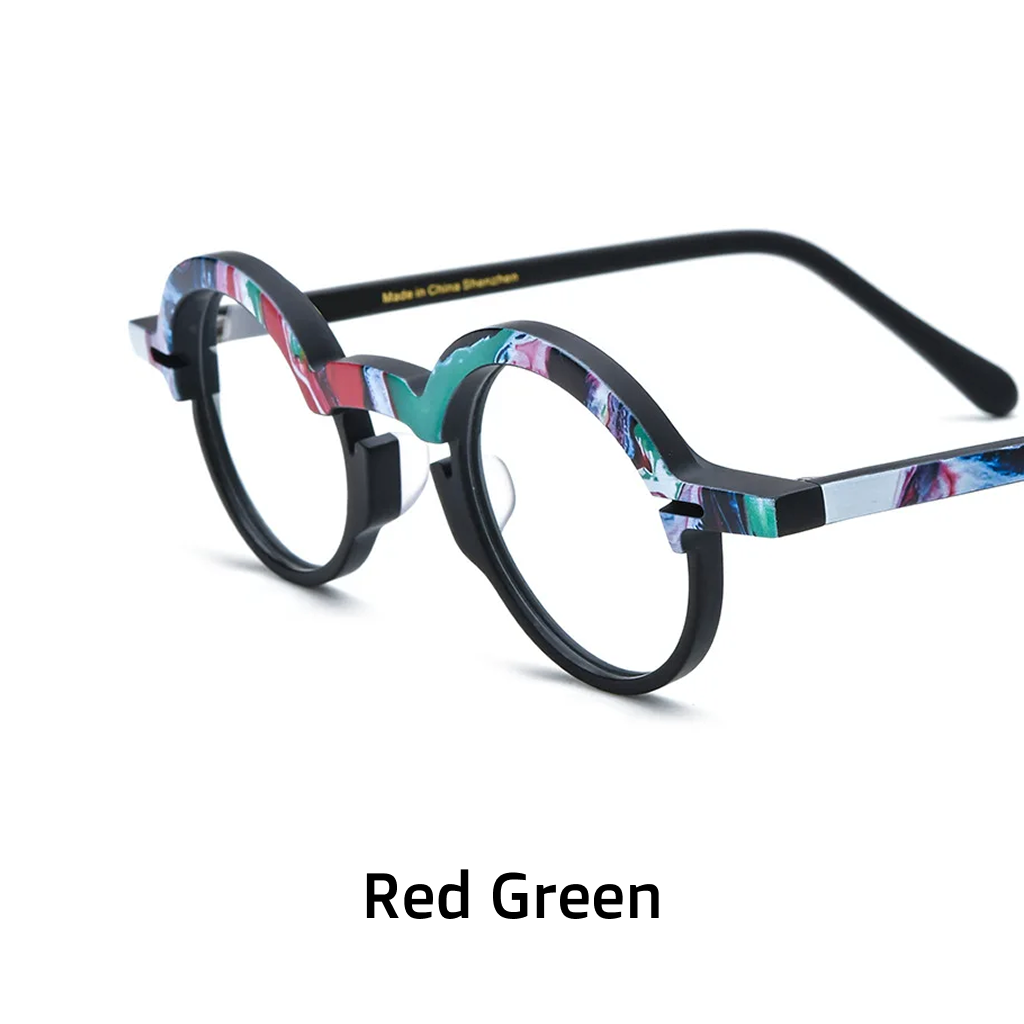 Runde Retro-Acetat-Brillenfassungen