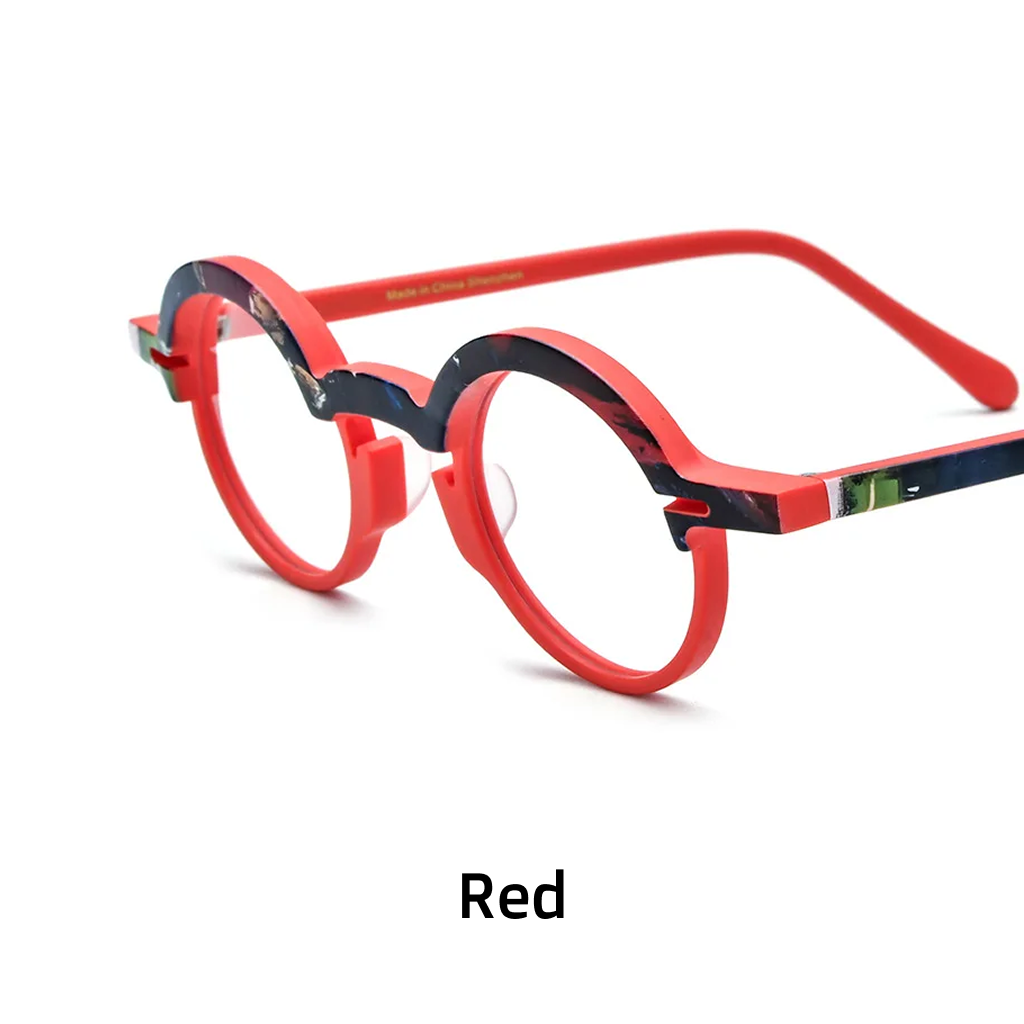 Runde Retro-Acetat-Brillenfassungen