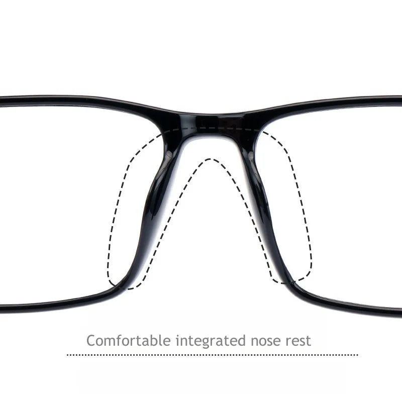TR90 Sports Optical Prescription Glasses - Ultra Light Square Frame