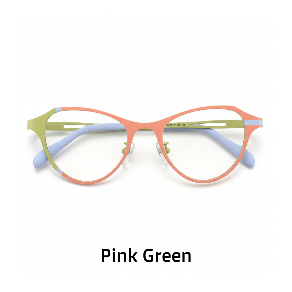 Titanium Cat Eye Optical Glasses Frame