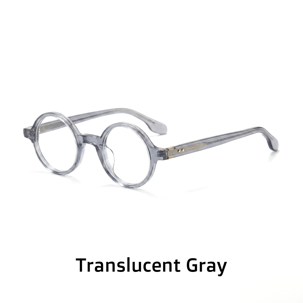 Round Acetate Optical Frames – Retro Literary Style