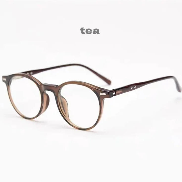 Retro Round Optical Eyeglass Frame - Ultra Light TR Unisex Prescription Glasses