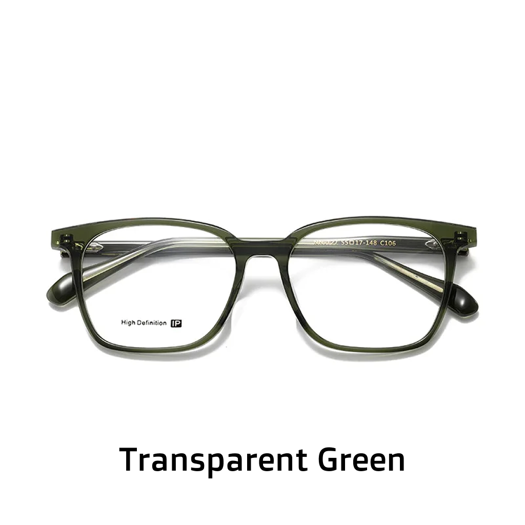 Montature da vista retrò quadrate in acetato - Occhiali leggeri unisex