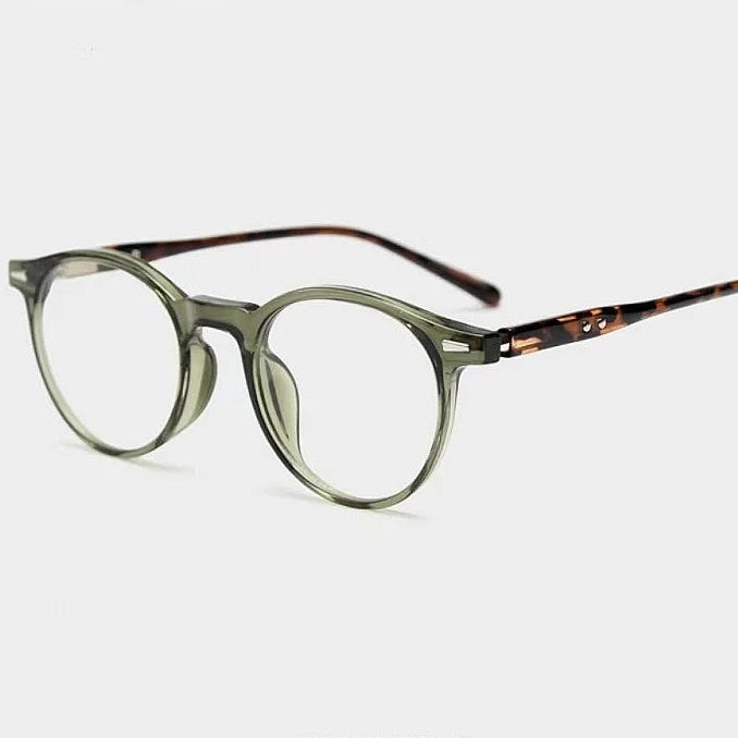 Retro Round Optical Eyeglass Frame - Ultra Light TR Unisex Prescription Glasses