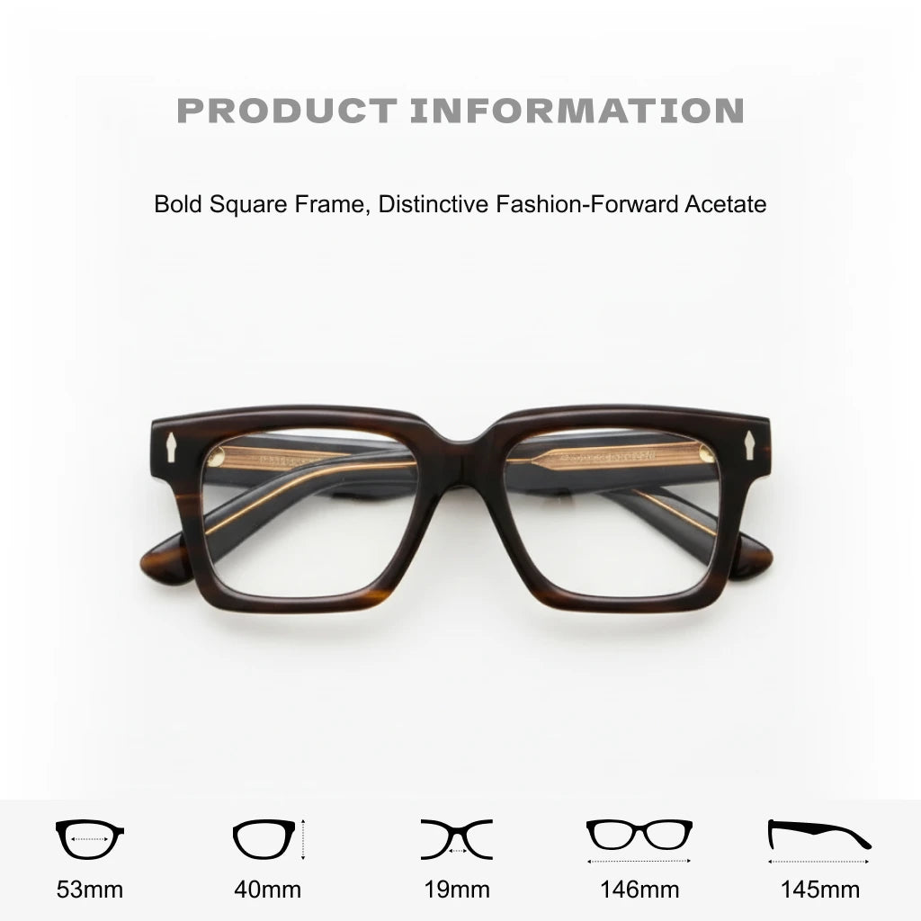 Retro Square Optical Prescription Frame - Model 23050