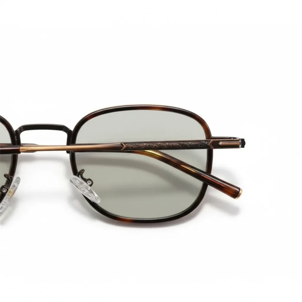 Retro Oval Metal Glasses Frame - Anti-Blue Light Optical