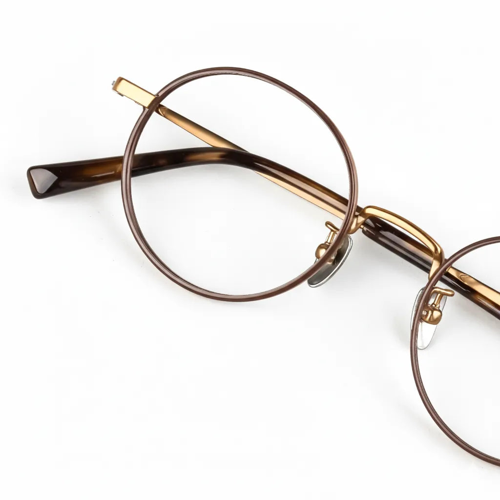 Gafas de Prescripción de Ovalo de titanio ultraligero - Retro Frames Unisex