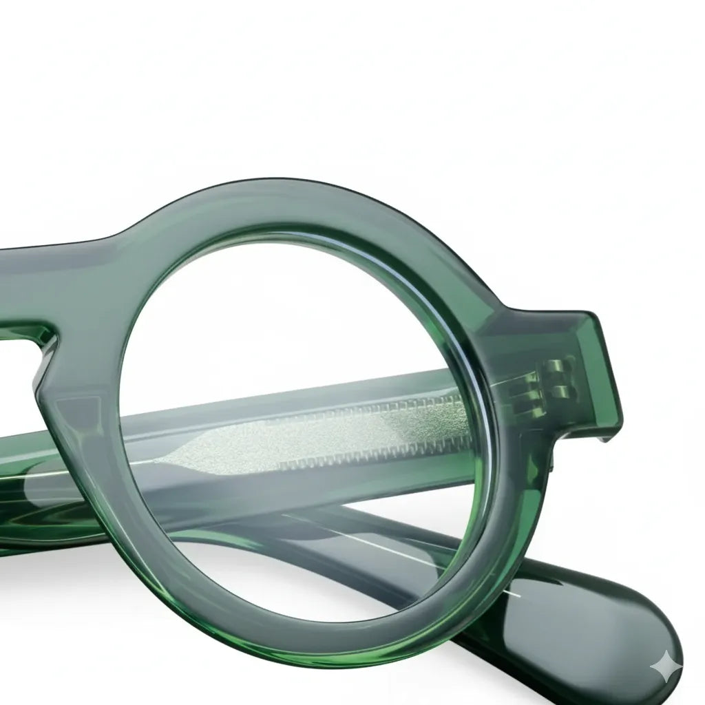 Retro Round Acetate Optical Frames - Unisex Prescription Eyeglasses