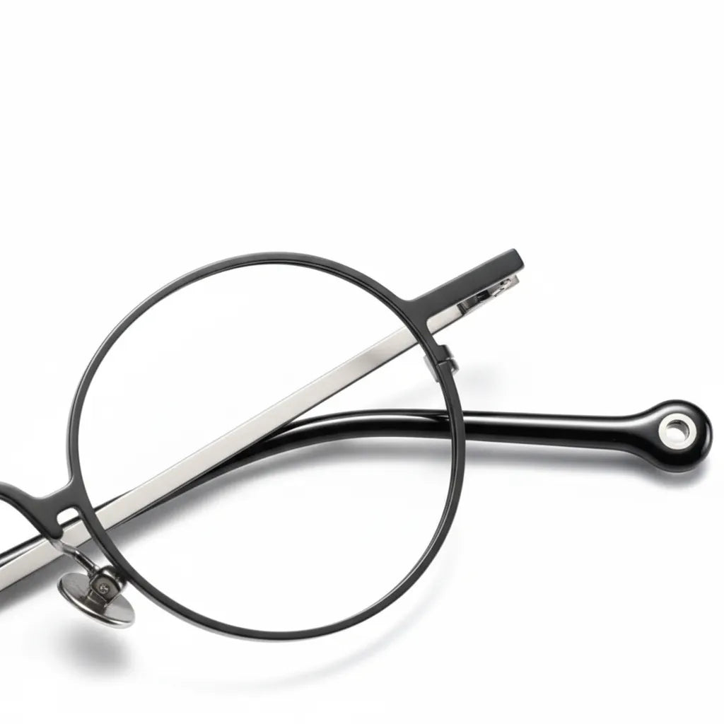 β-Titanium Round Optical Glasses Frame - Ultra-Light Retro Design