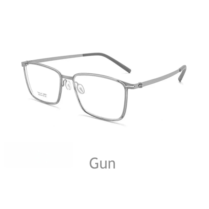 Ultra Light Titanium Eyeglass Frame - Business Square Optical Glasses 2602