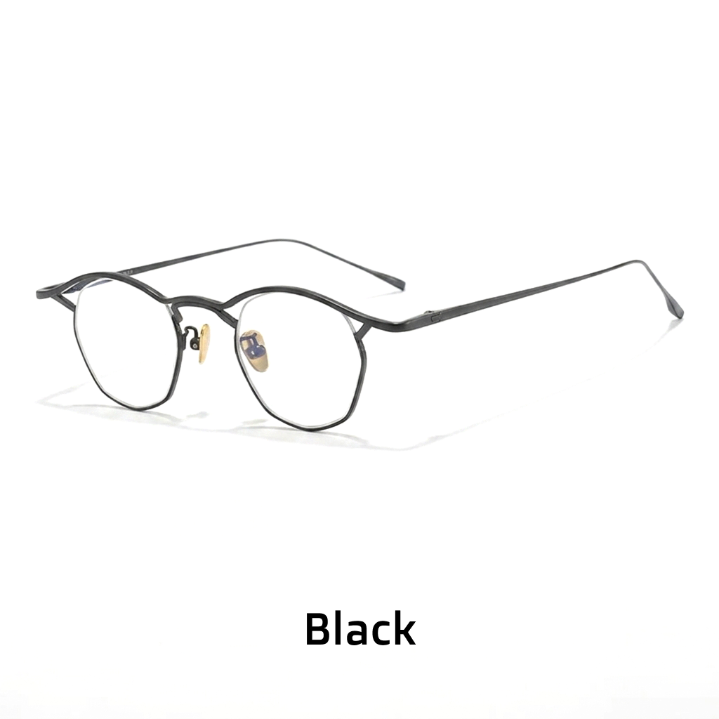 Titanium Polygon Optical Frames – Unisex Prescription Eyeglasses
