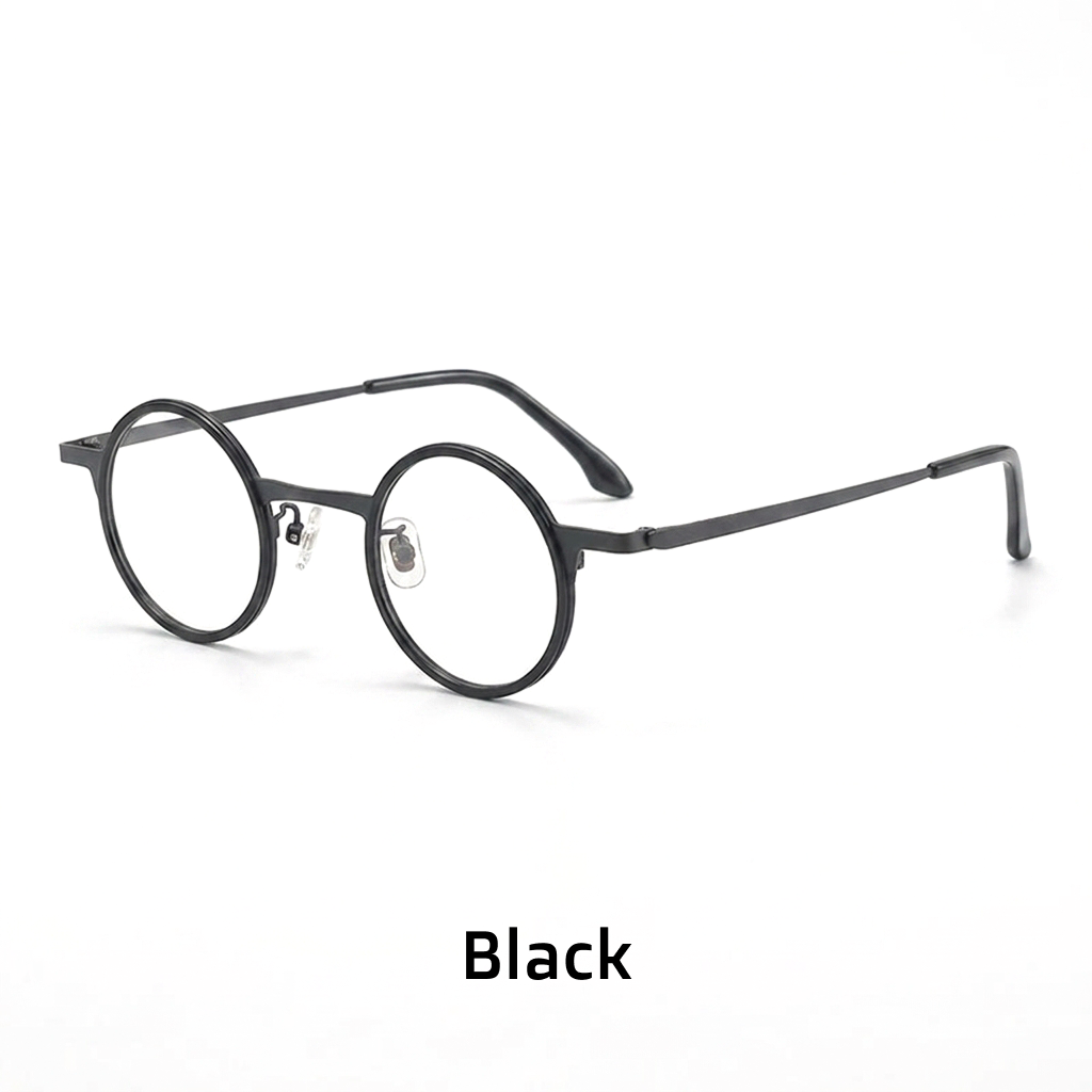Titanium Round Eyeglasses Frames – Retro Small Face Unisex